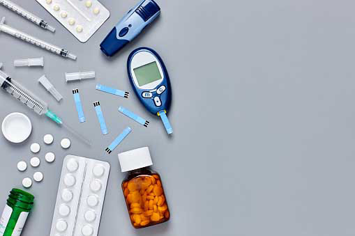 diabetes test kit with medicine=